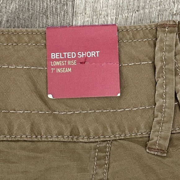 Junior’s Mossimo 11 Approx L Shorts Brown Khakis Chino Cotton Hiking Ripstop NWT - Picture 7 of 8